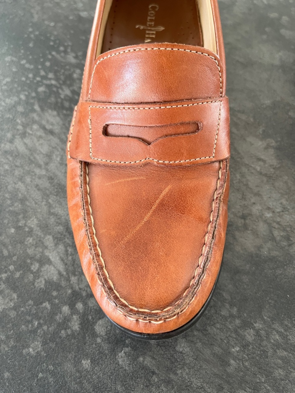 Cole Haan Brown Leather Classic Penny Loafer Slip On Flats Womens 6.5 - Picture 7 of 11